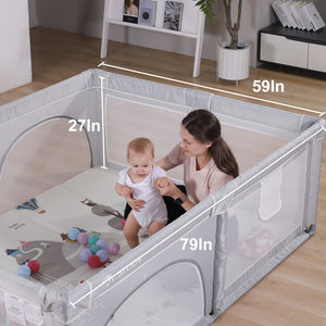 Calody Baby Playpen, Playpen for Babies, Extra Large Play Yard for Infants Toddlers, Indoor Safety Kids Activity Center, Anti Fall Baby Fence