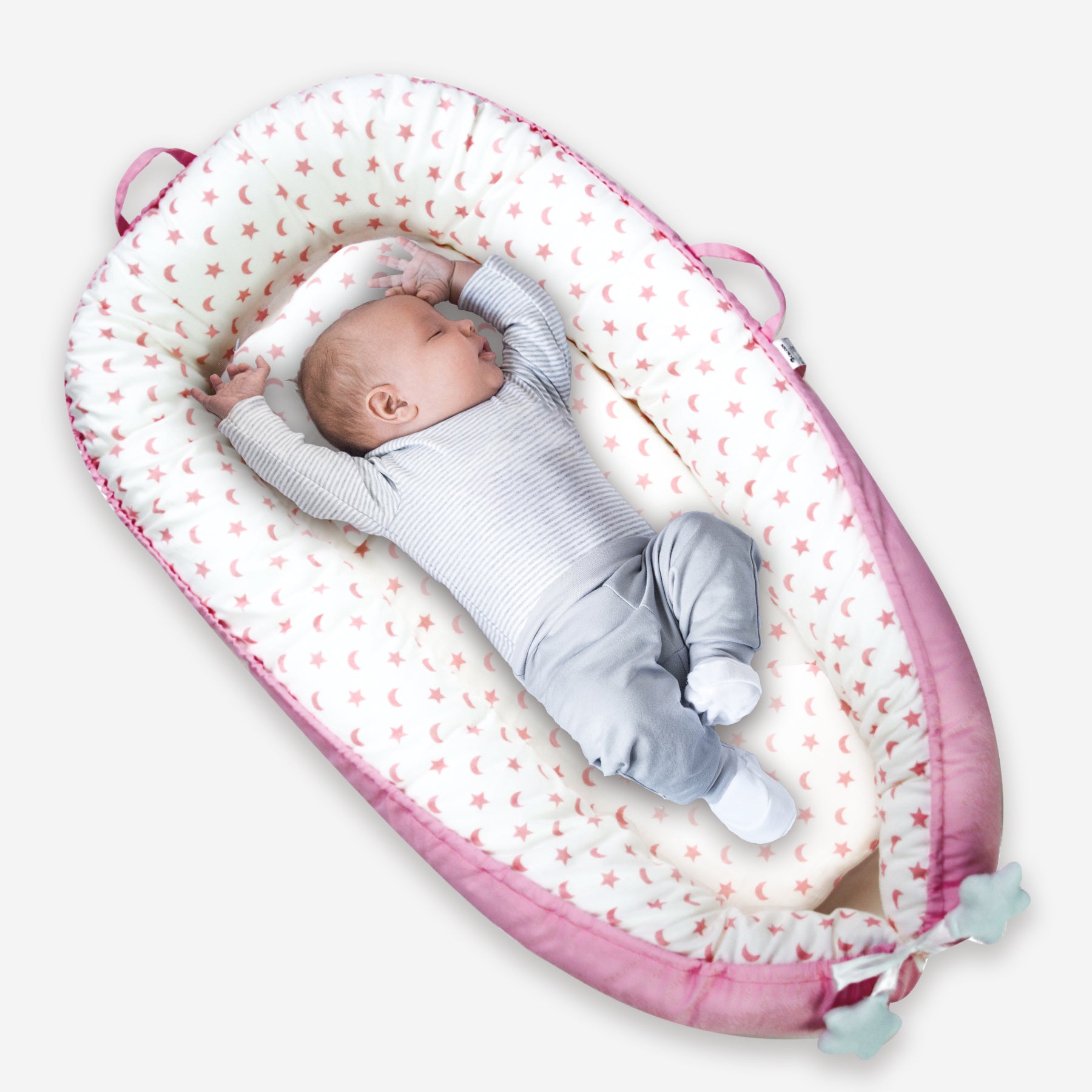 Calody Baby Lounger, Baby Lounger for Baby in Bed, Breathable Soft